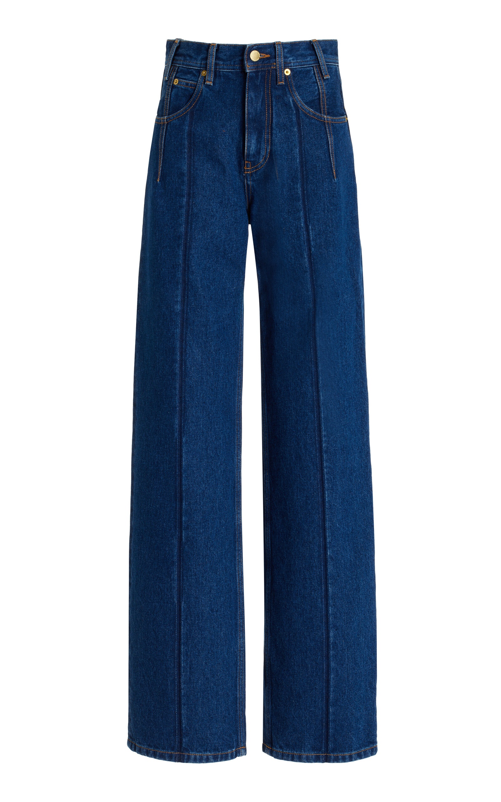 Lu Rigid High-Rise Straight-Leg Jeans blue - 1