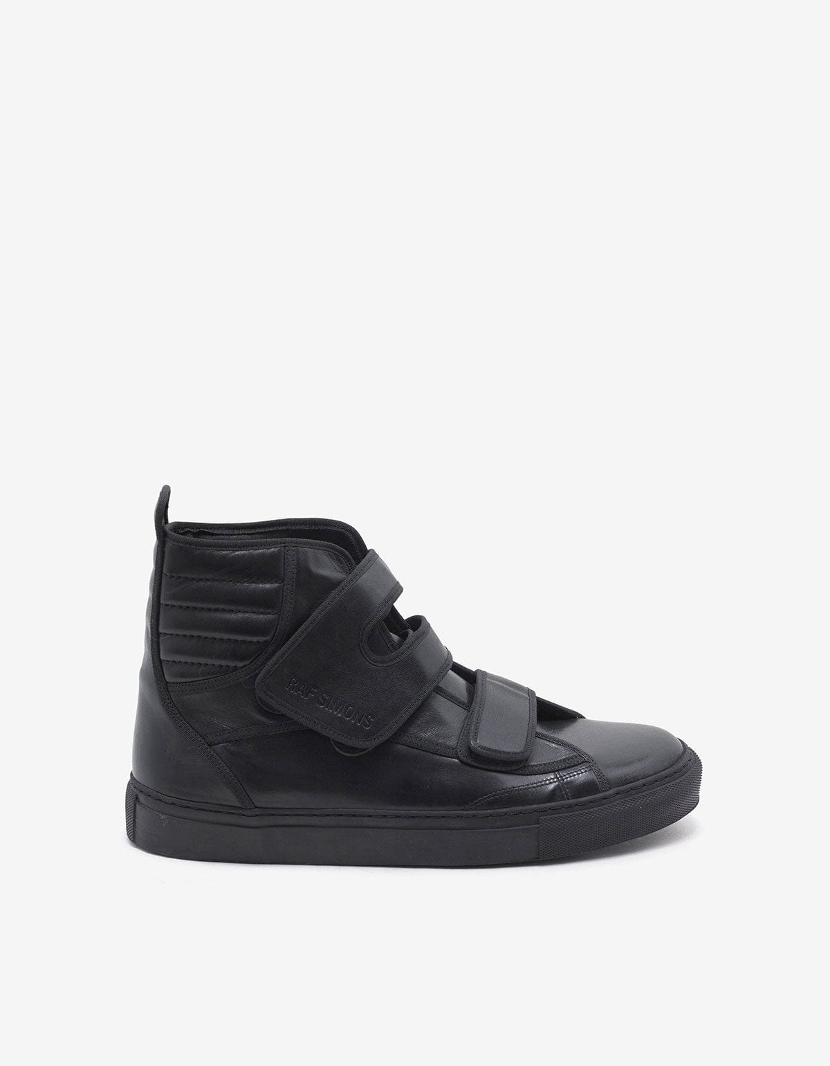 Raf Simons Black Velcro Strap High Top Trainers - SS17 - 2