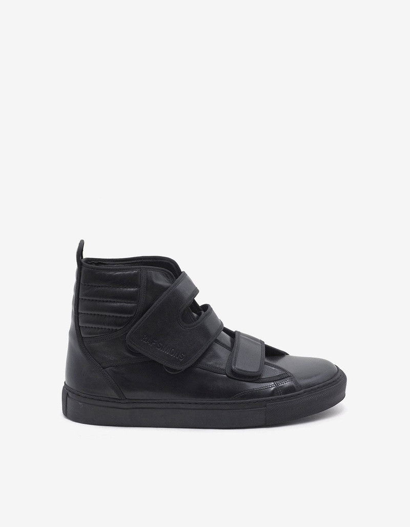Raf Simons Raf Simons Black Velcro Strap High Top Trainers - SS17 outlook