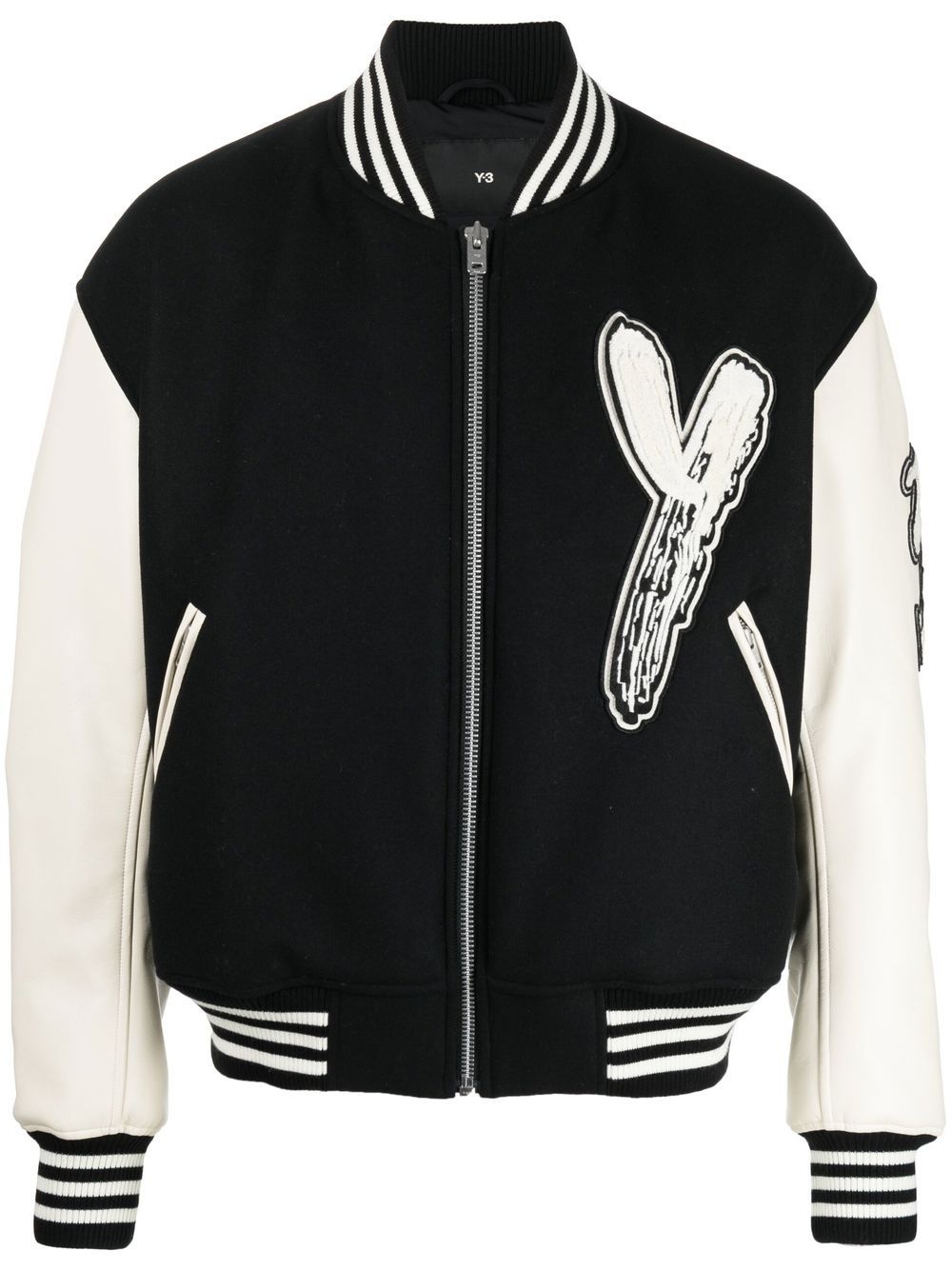 logo-print varsity jacket - 1