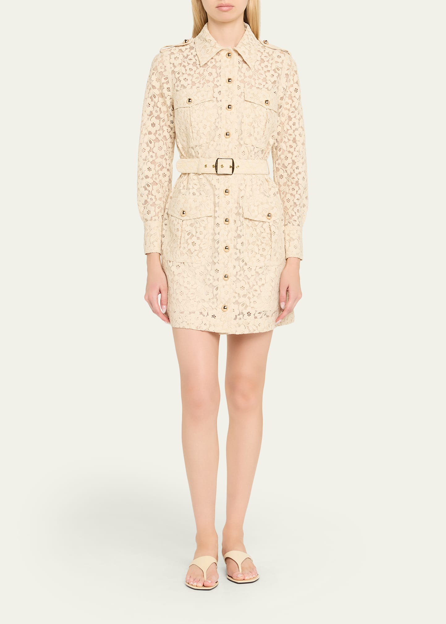 Lace Utility Shirtdress - 2