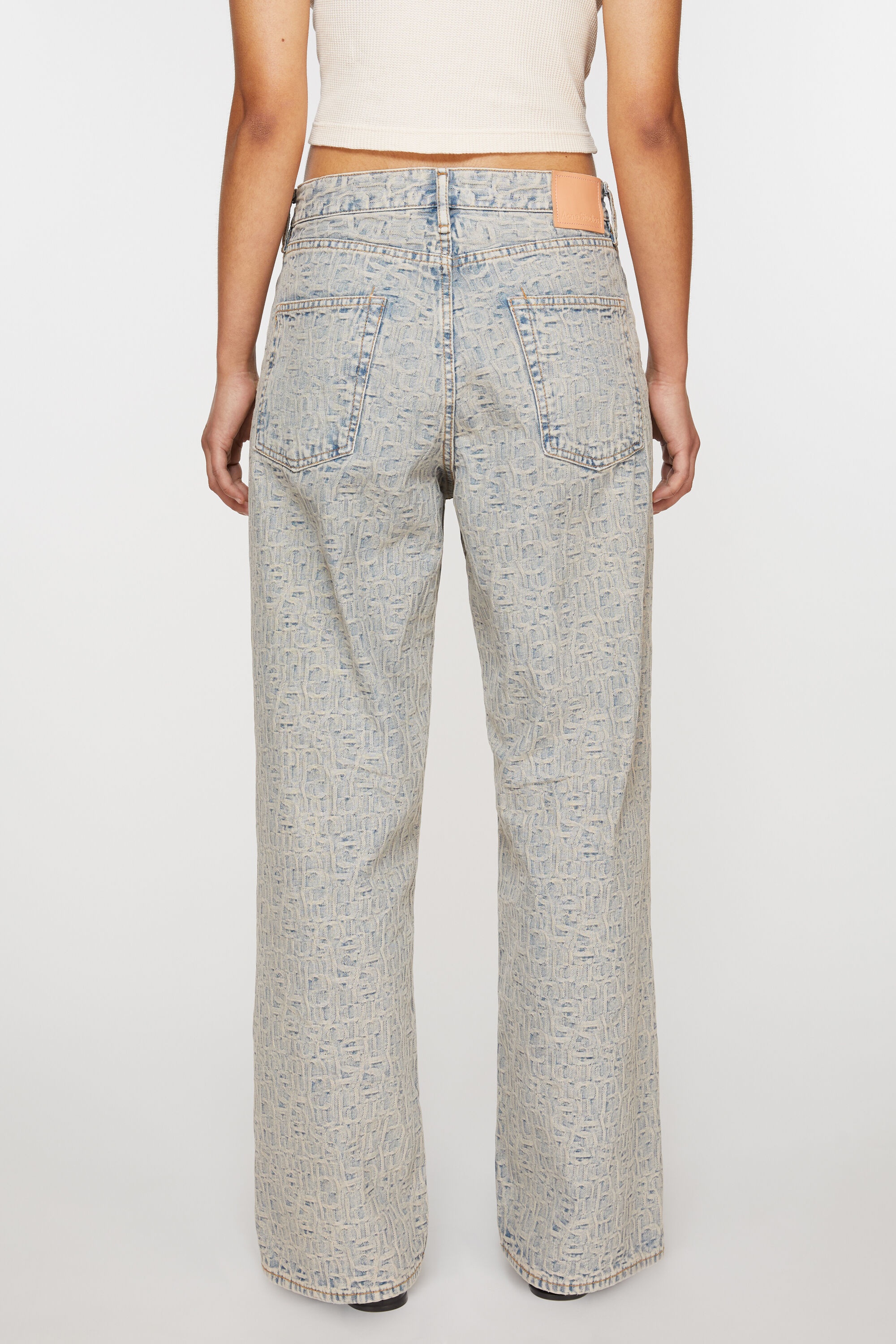 Baggy fit jeans - 1981F Monogram - Blue/beige - 4