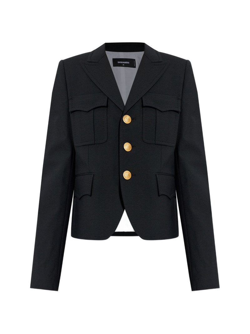 flap-pocket single-breasted blazer 1