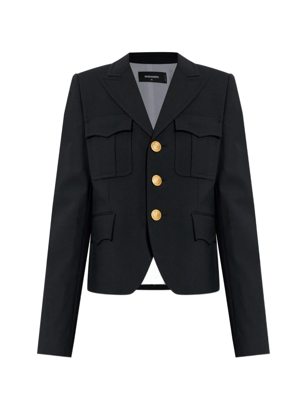 flap-pocket single-breasted blazer - 1