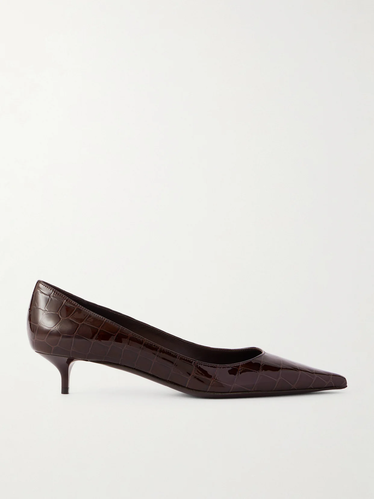 Amelia Croc-effect Leather Pumps - 1
