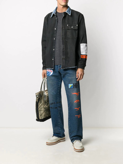 Heron Preston denim shirt jacket outlook