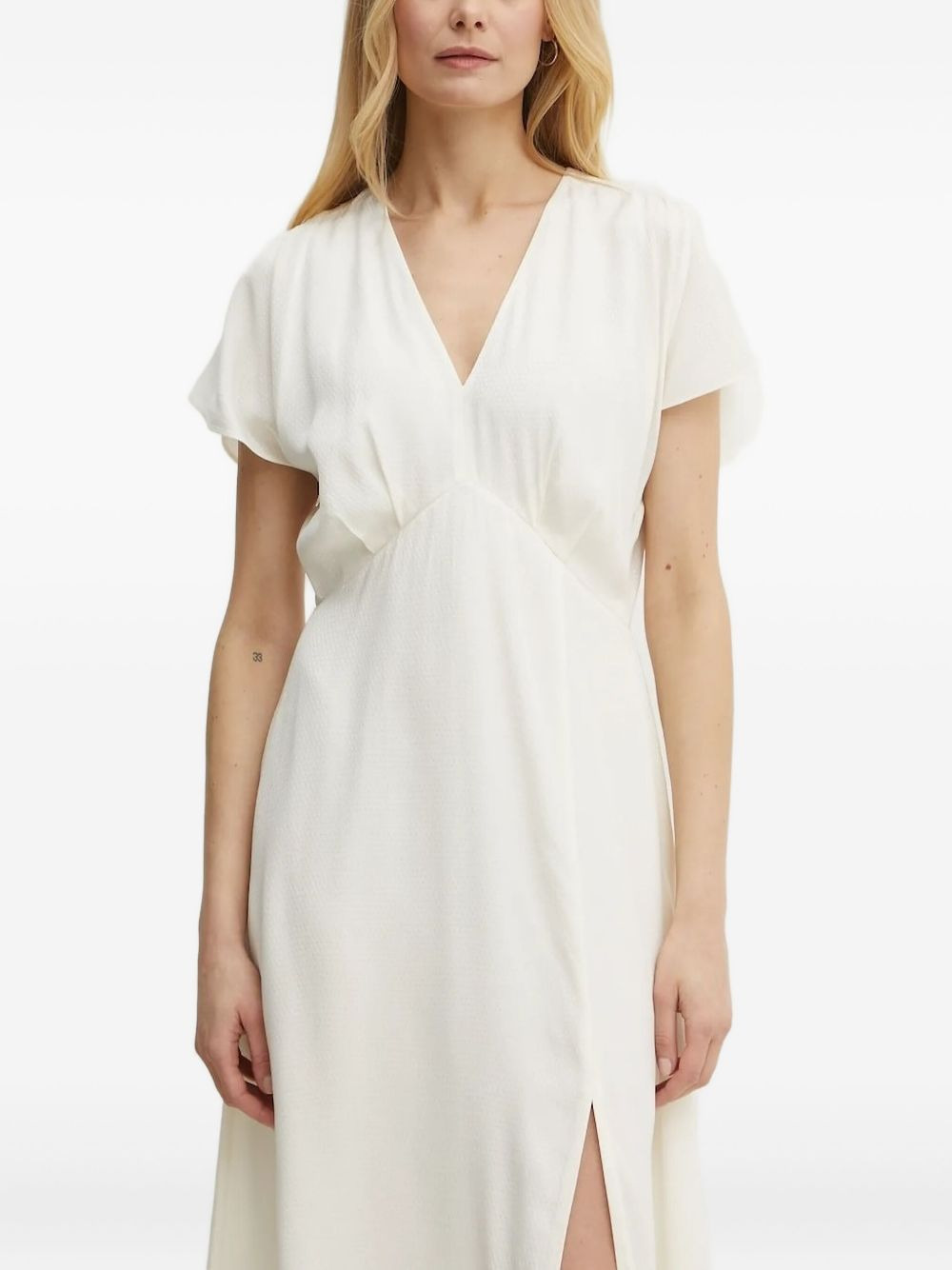 V-neck midi dress - 3