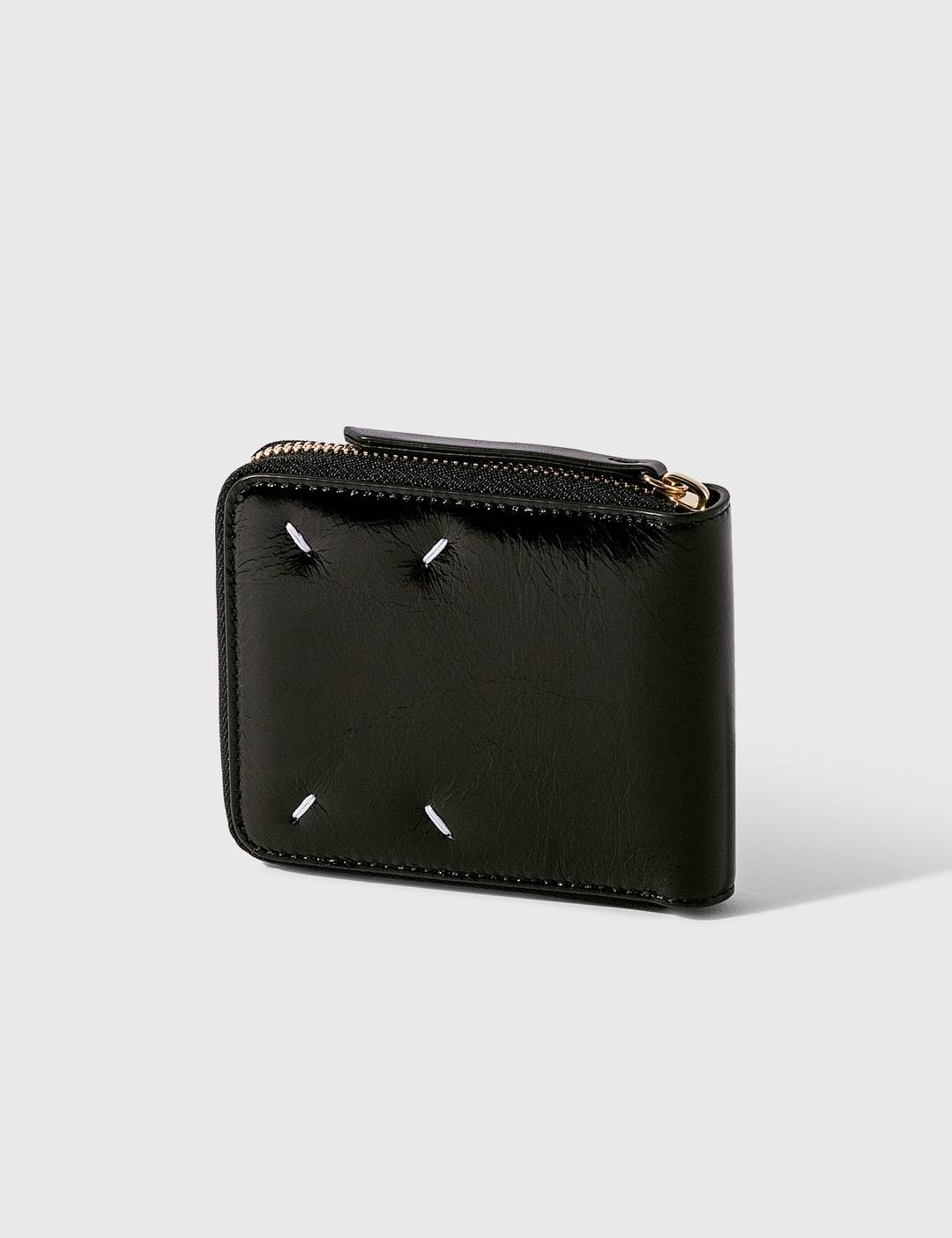 Polished Leather Zip Wallet - 1