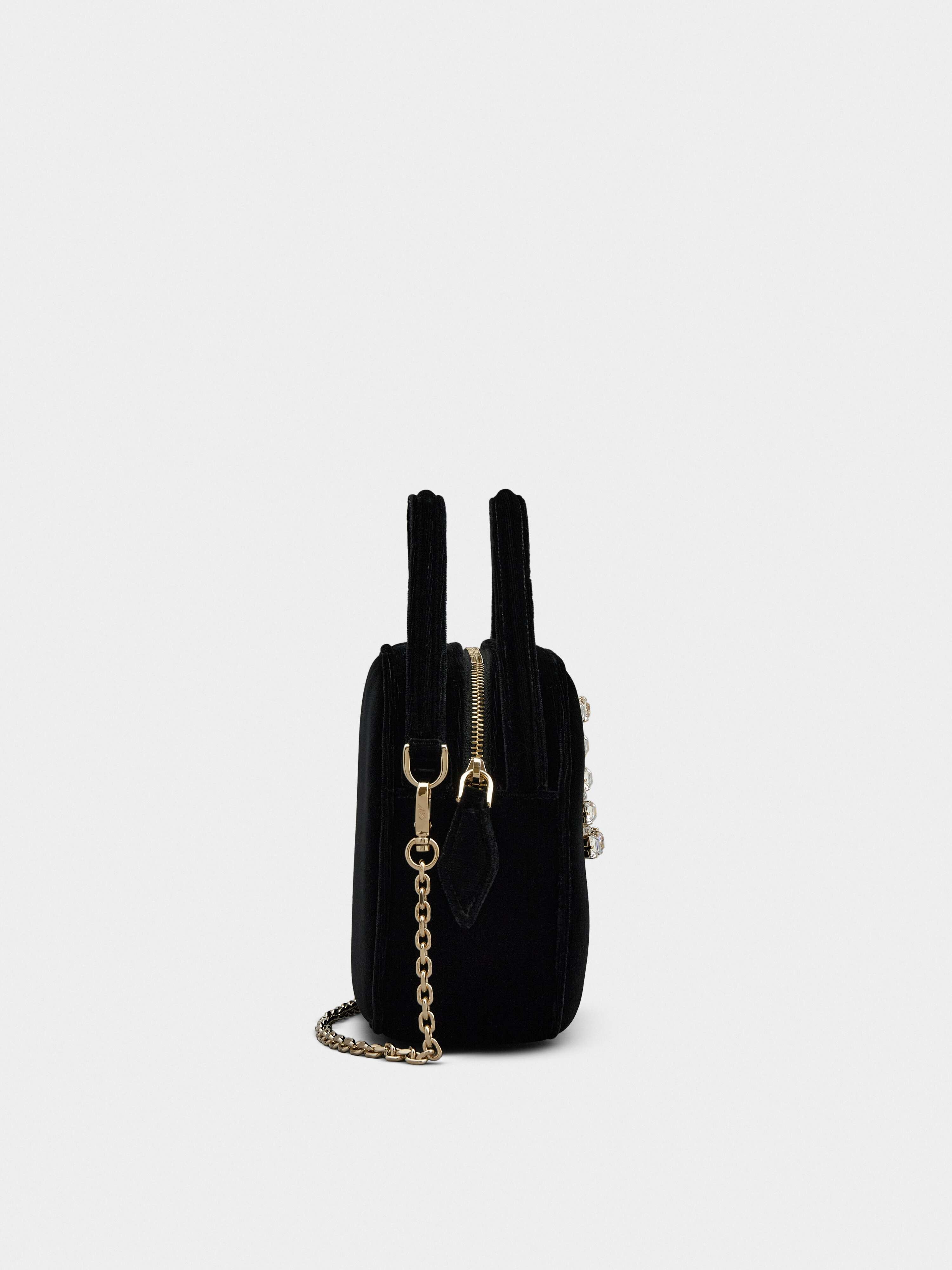 Viv' Ladybug Strass Buckle Mini Bag in Velvet - 2