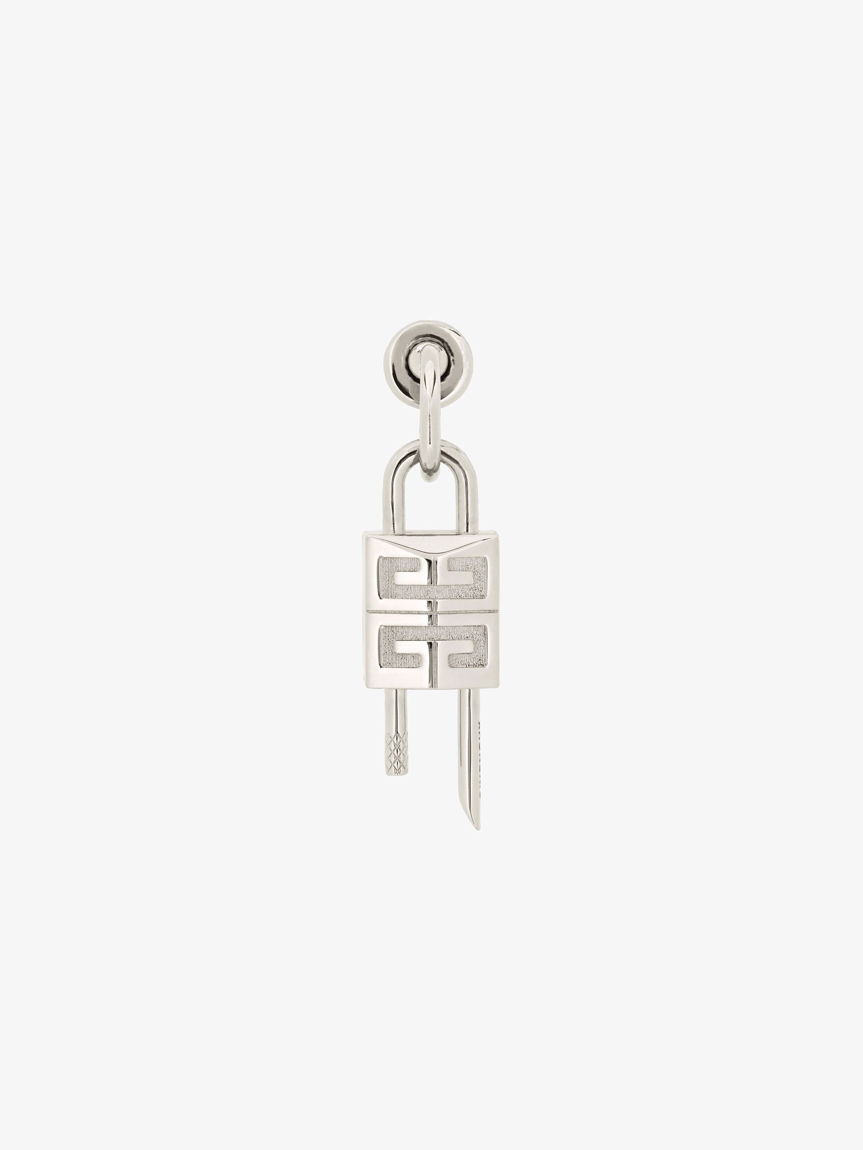 LOCK EARRING IN METAL - 1