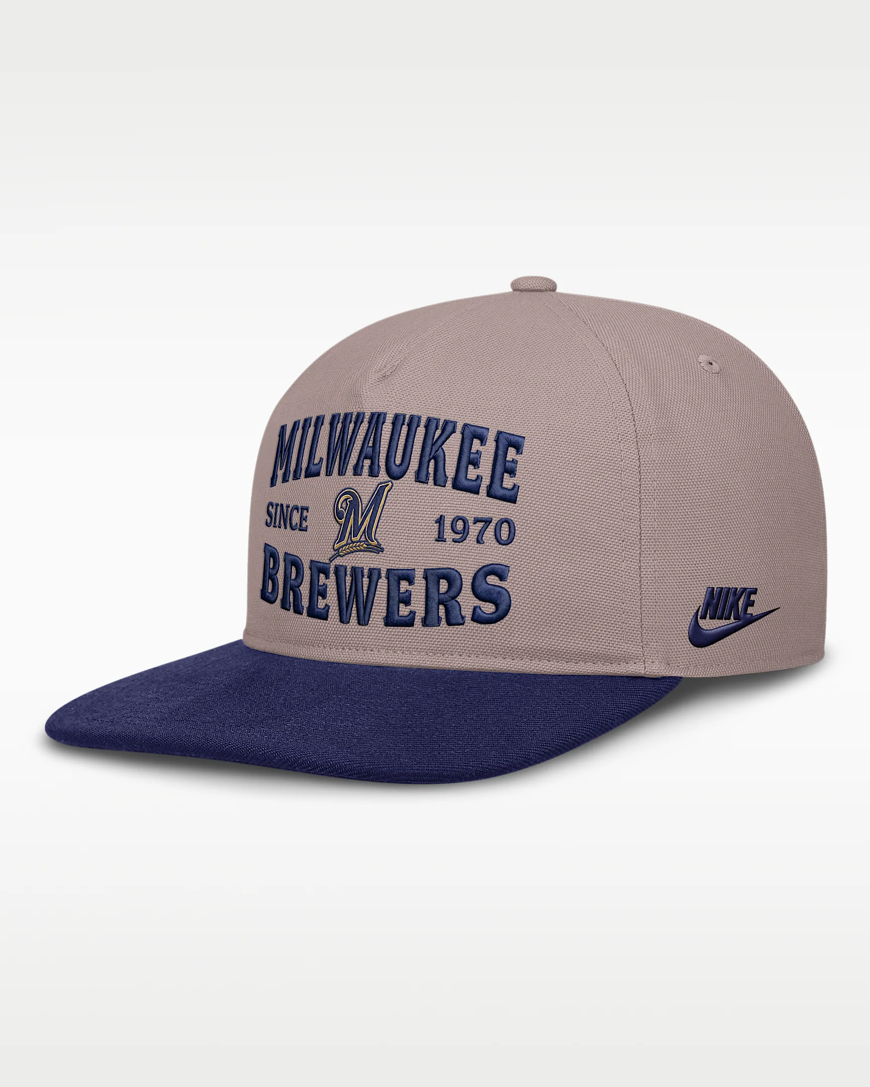 Milwaukee Brewers Cooperstown Pro Men's Nike MLB A-Frame Adjustable Hat - 1