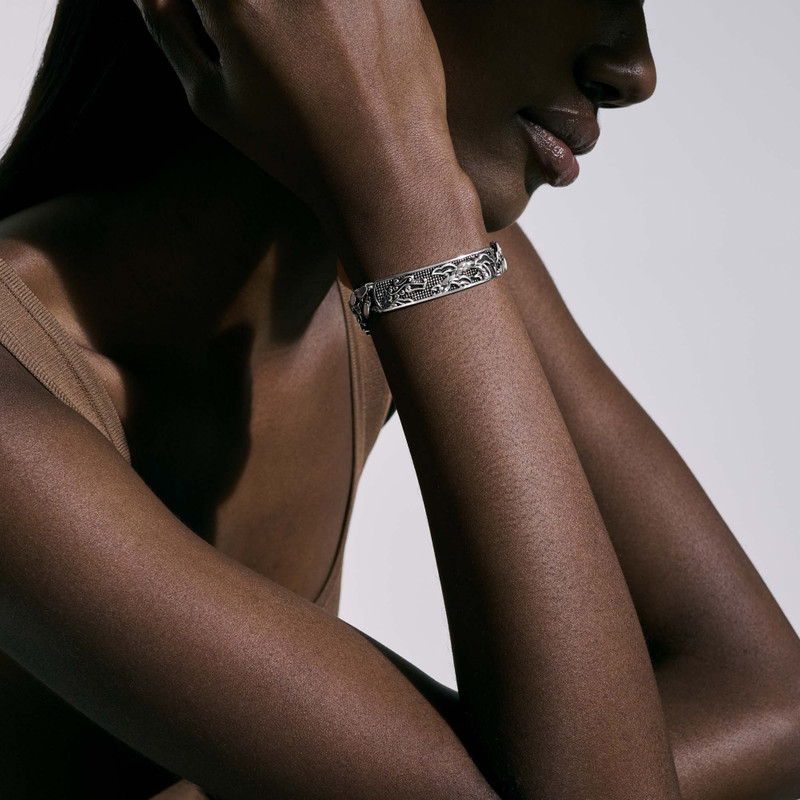 Naga ID Bracelet, Sterling Silver 7