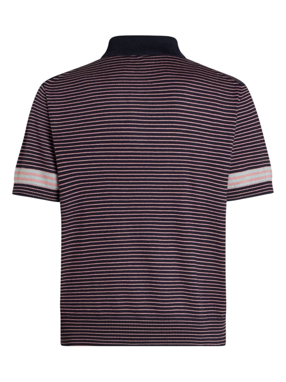 striped knitted polo shirt - 2