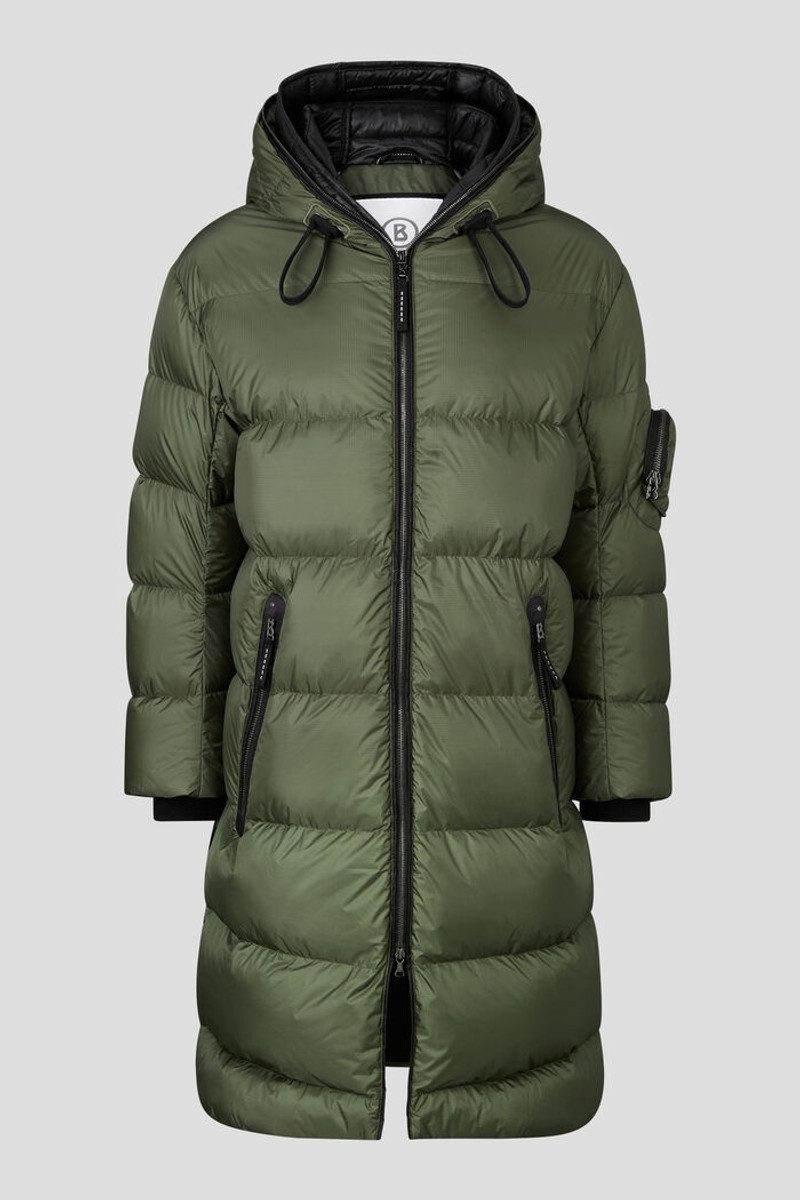 Jenik Down coat in Olive green 1