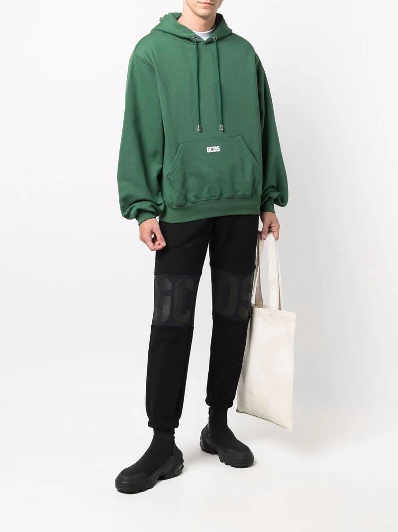 GCDS logo plaque hoodie outlook