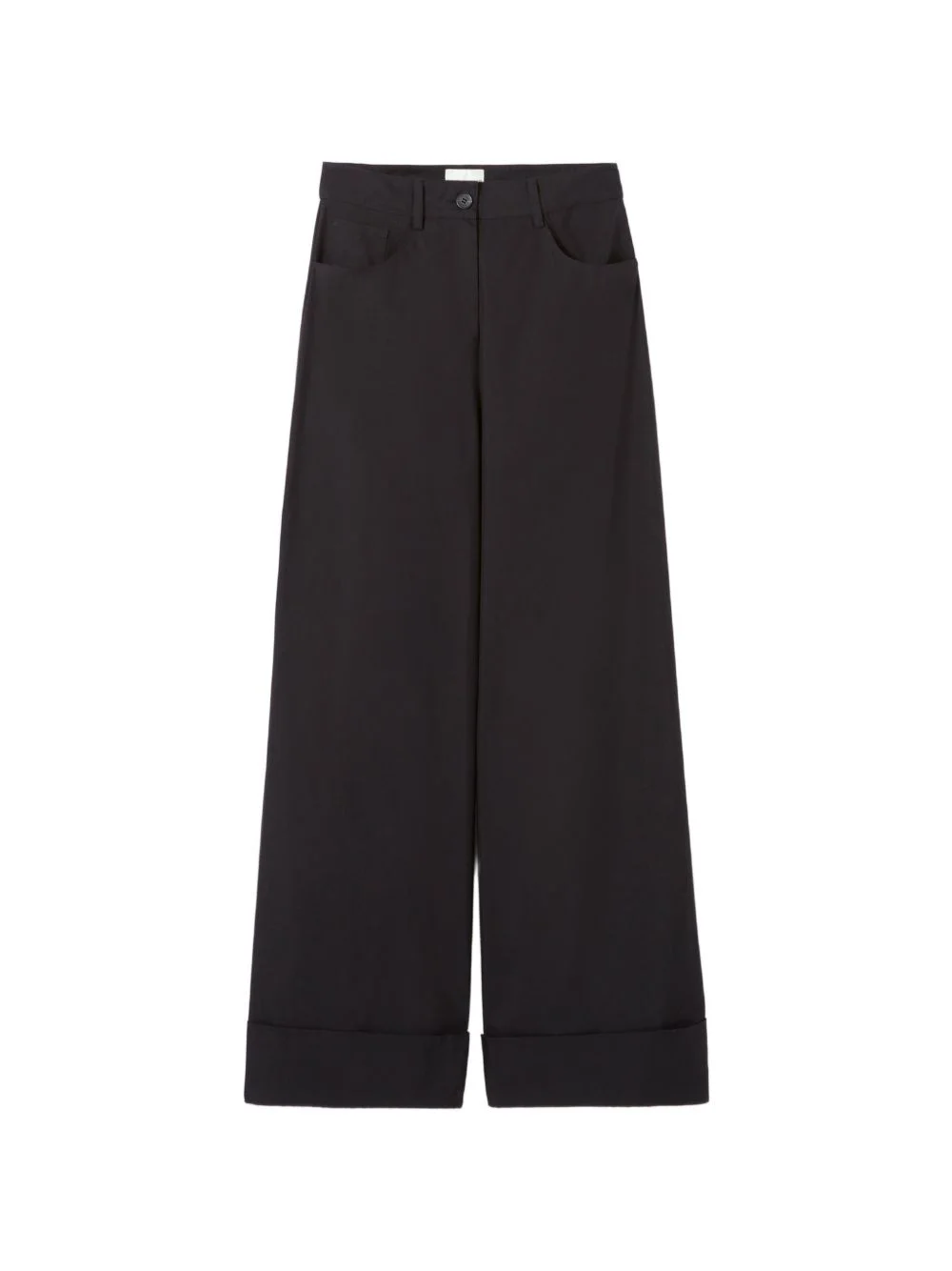 cuffed palazzo trousers - 1