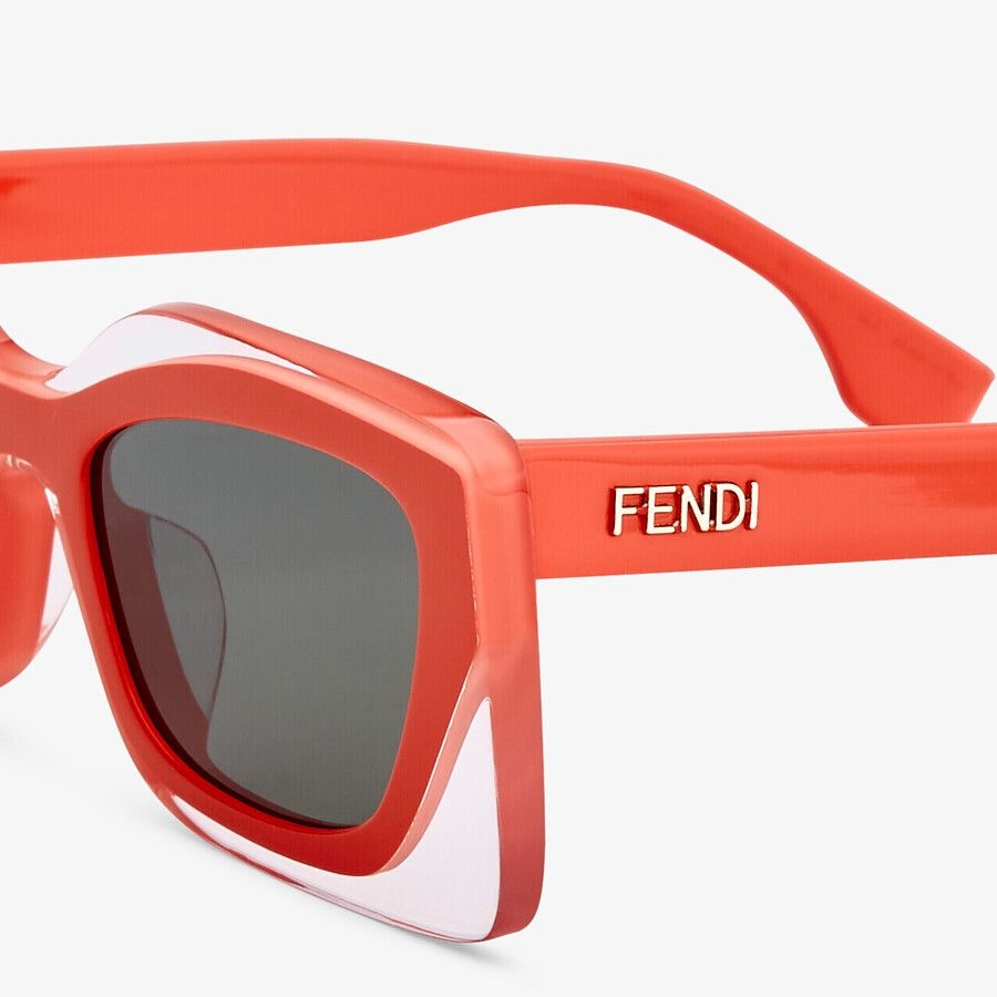 Red acetate sunglasses - 3