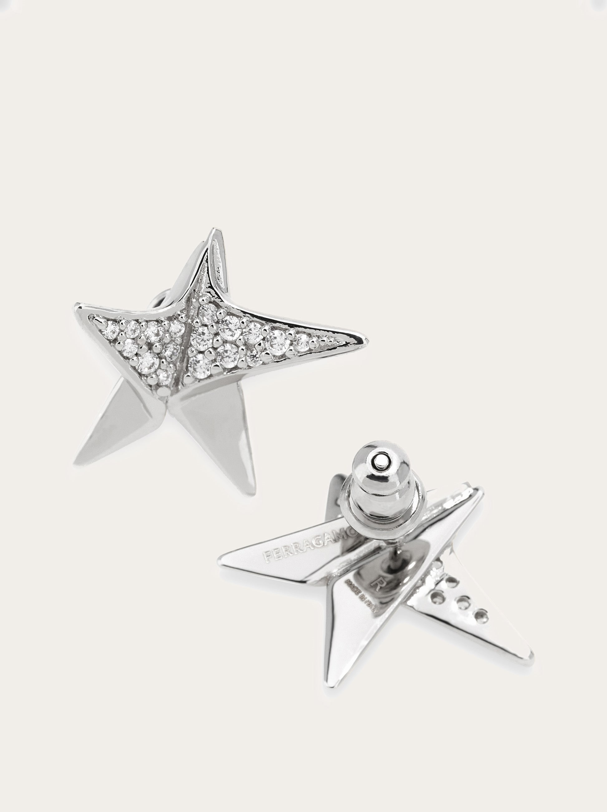 Star earrings with crystals - 2