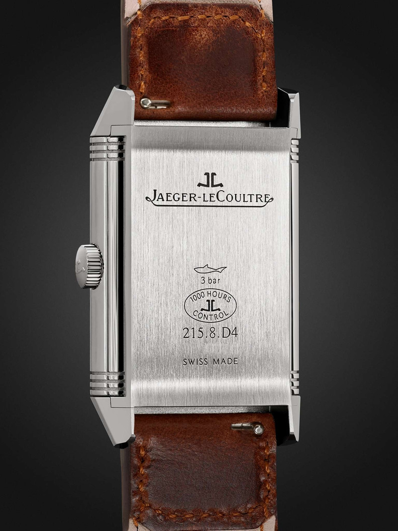 Reverso Classic Large 27mm Stainless Steel and Leather Watch 5