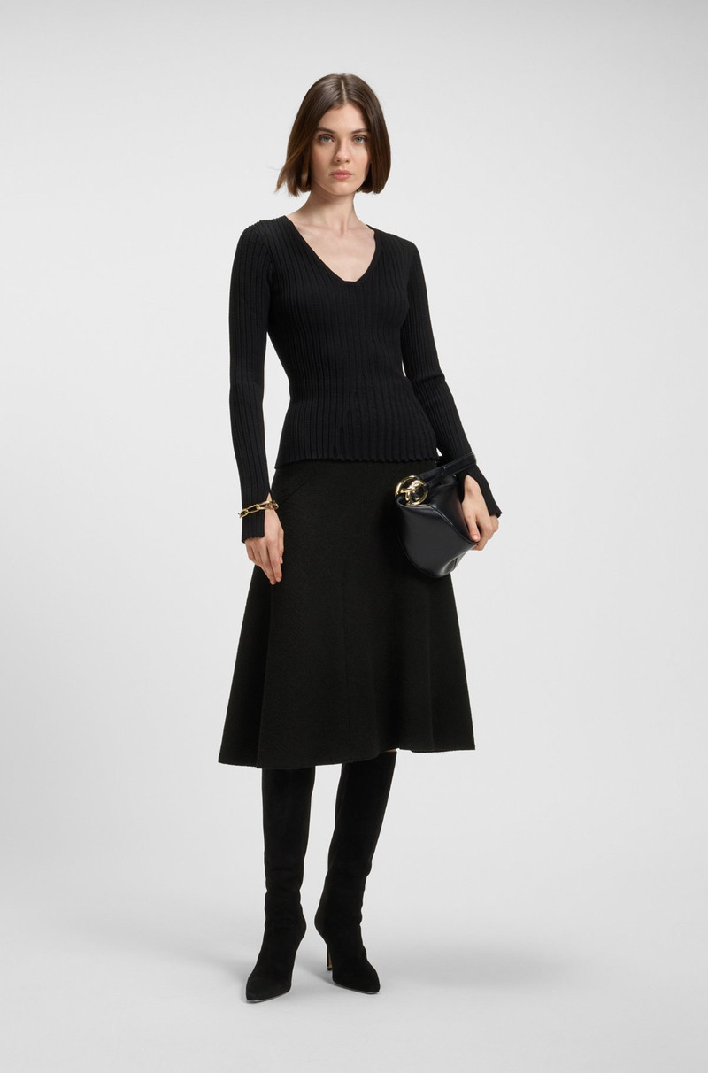 BOSS A-LINE SKIRT IN BOILED WOOL outlook