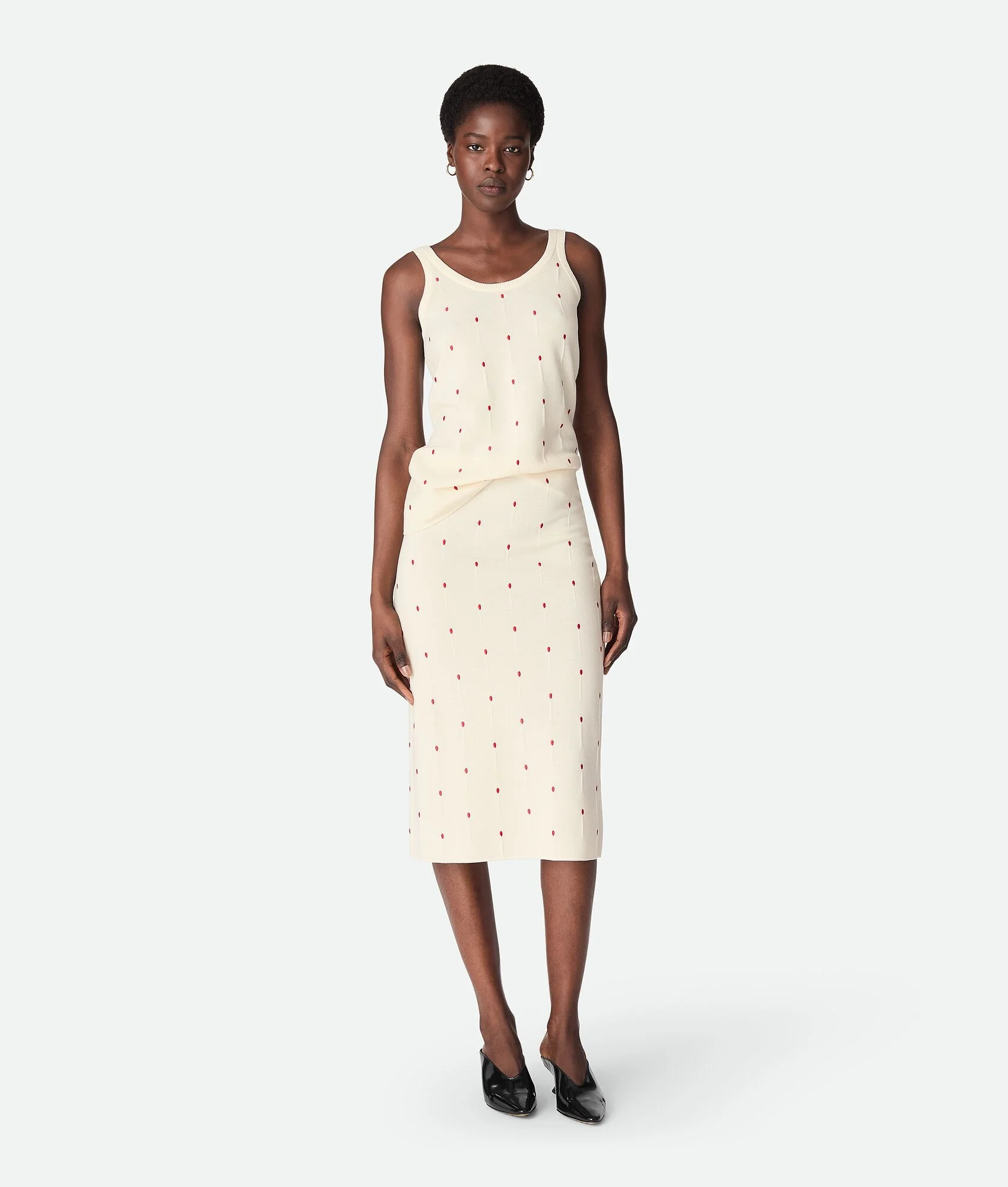 Cotton Embroidered Matches Skirt - 1