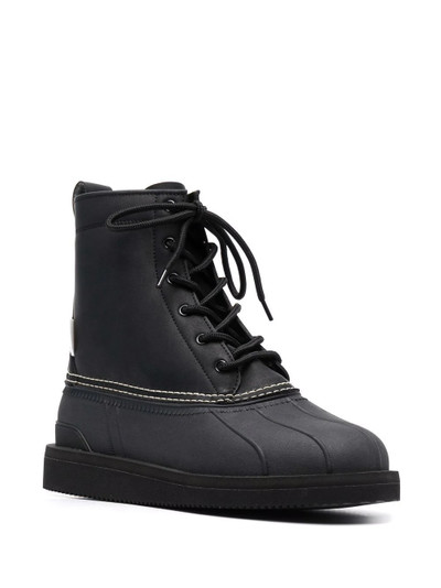 Suicoke lace-up leather ankle boots outlook
