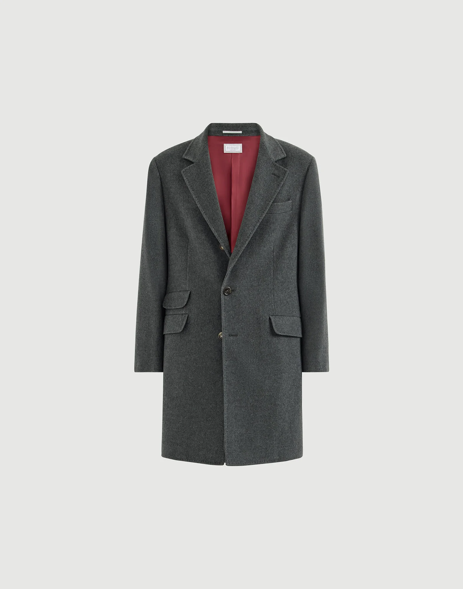 Lightweight water-resistant cashmere coat with double vents - 1
