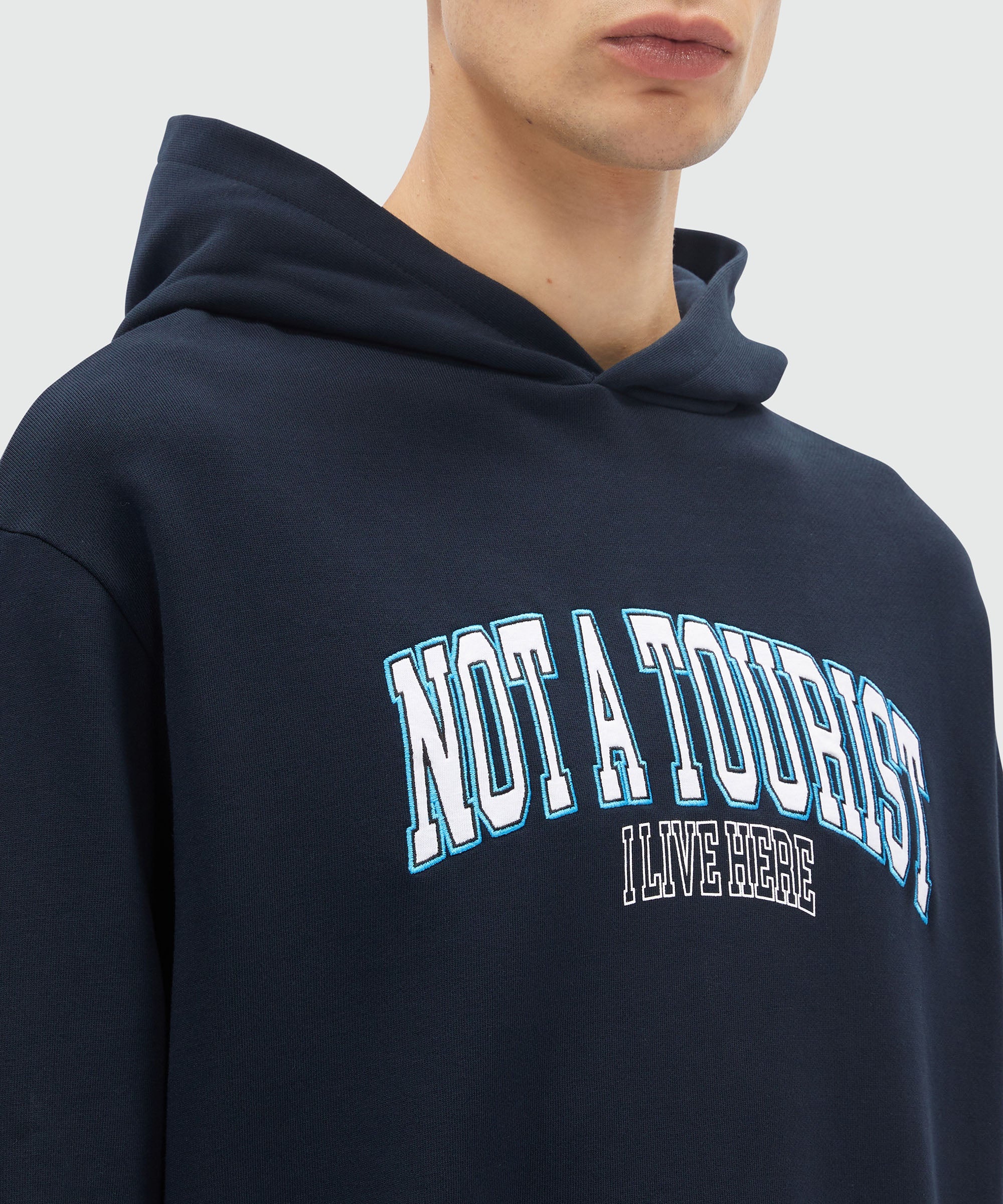 Blue jersey sweatshirt with MSGM quotes - 5