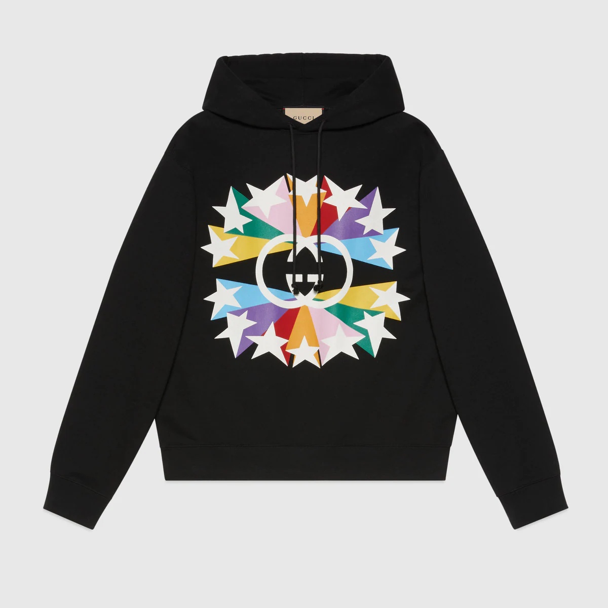 Interlocking G star burst print cotton sweatshirt - 1