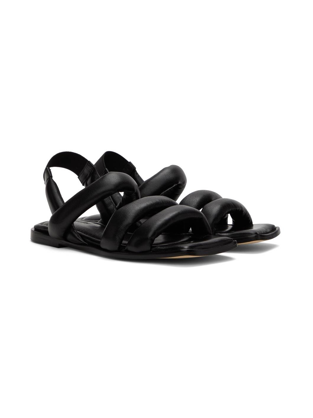 Black Kate Padded Sandals - 4
