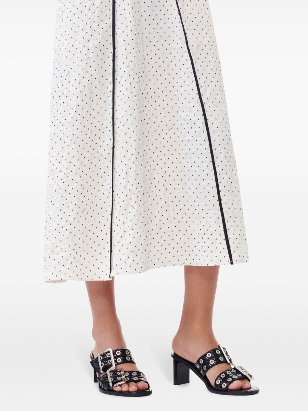 belted buckled mules - 4