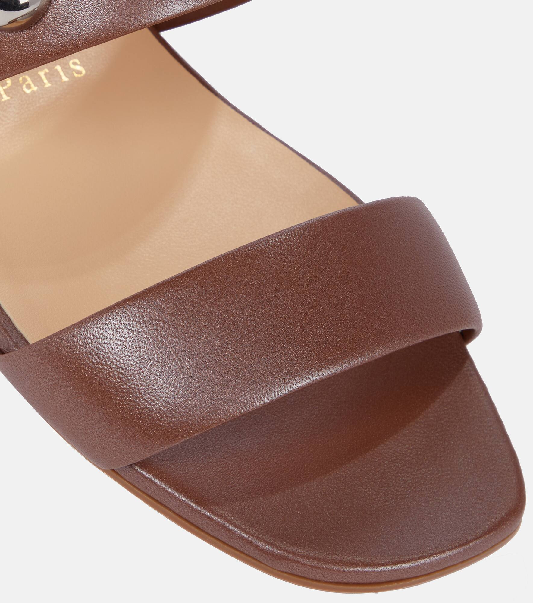 Simple Bille embellished leather sandals - 6