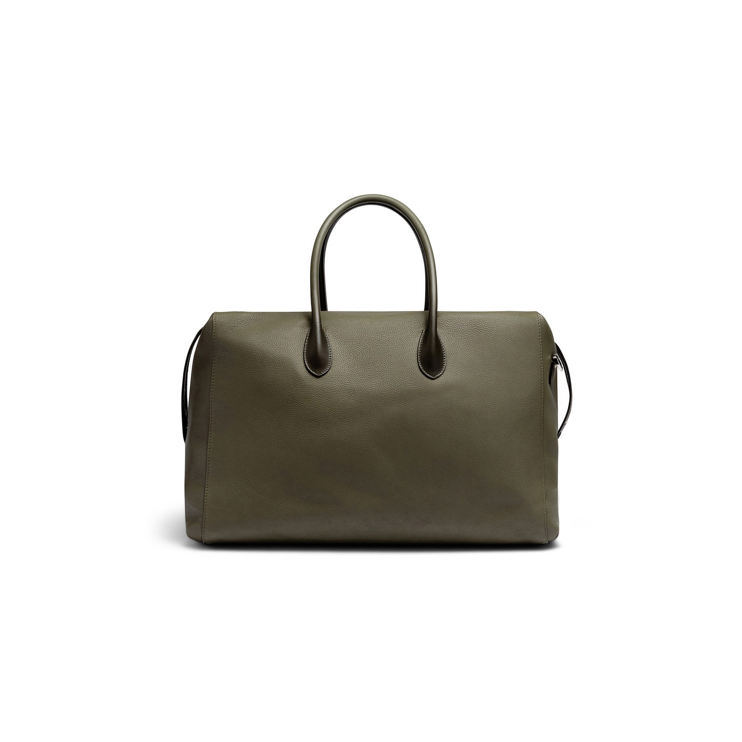 Green tumbled leather weekend bag - 5