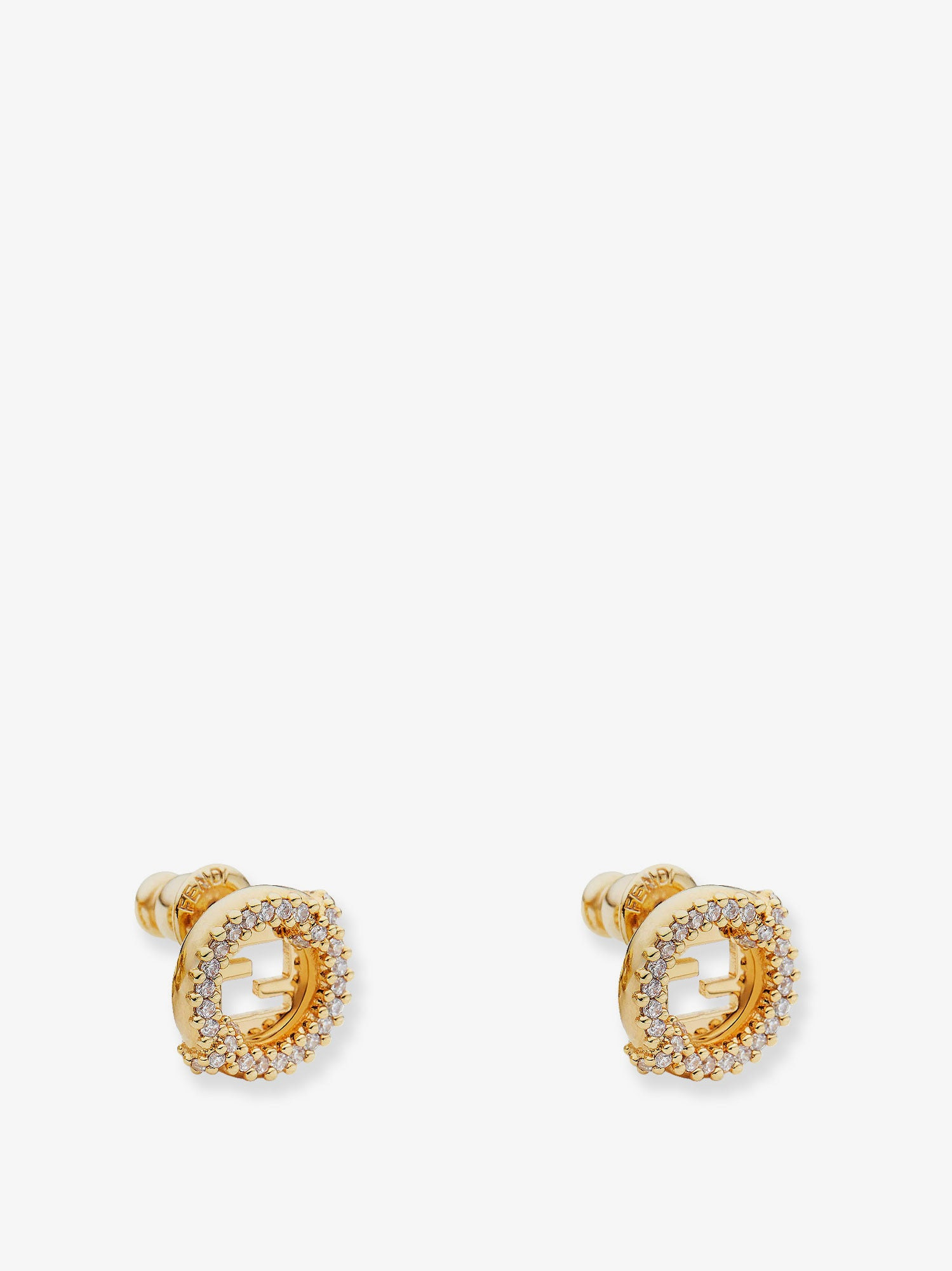 Everround Metal Earrings With Rhinestones - 2