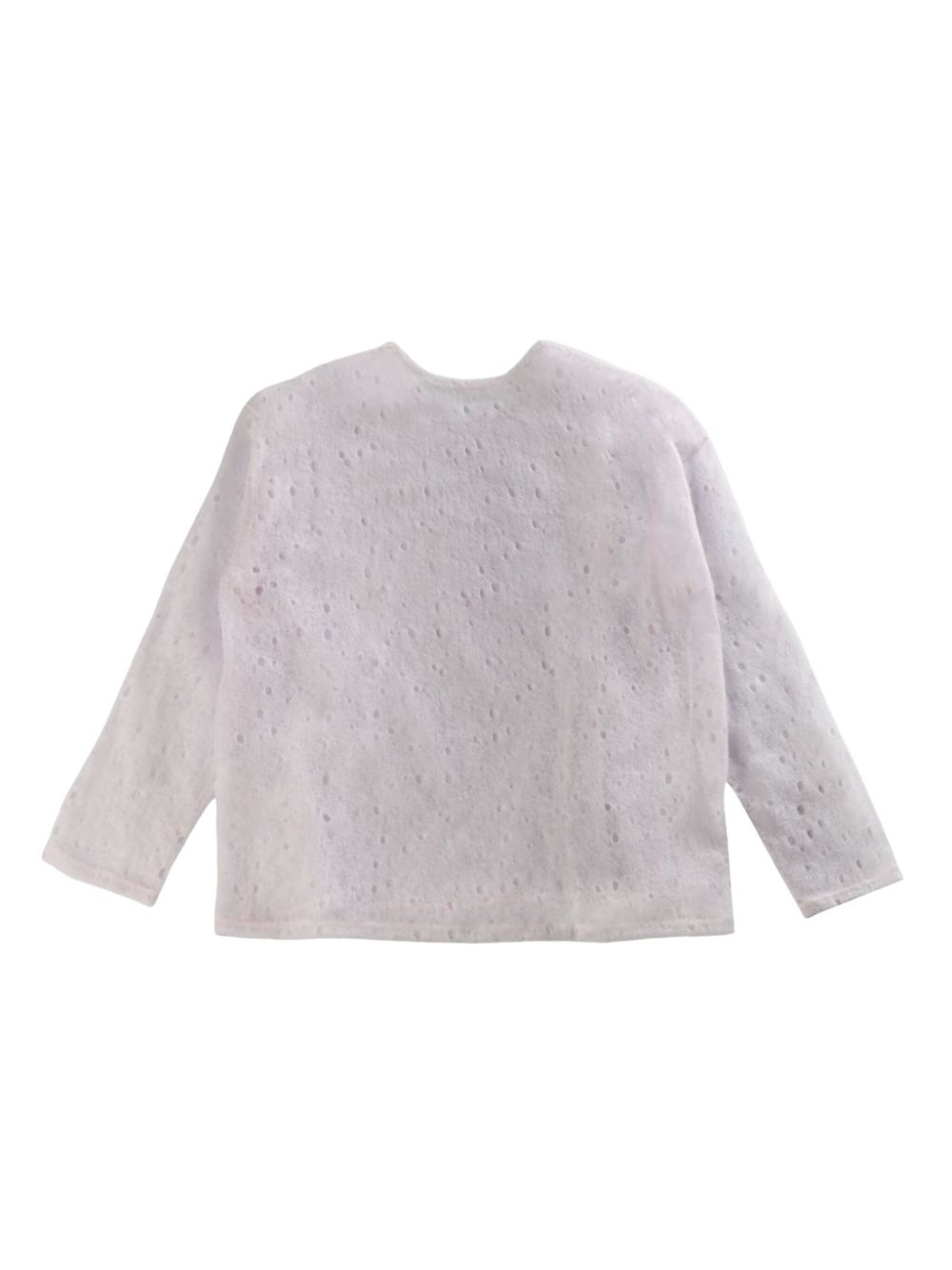 perforated-detail T-shirt - 2
