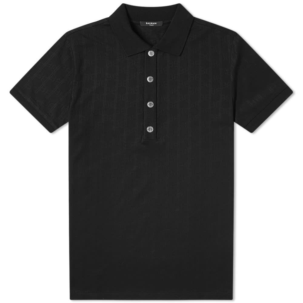 Balmain Monogram Polo Shirt - 1