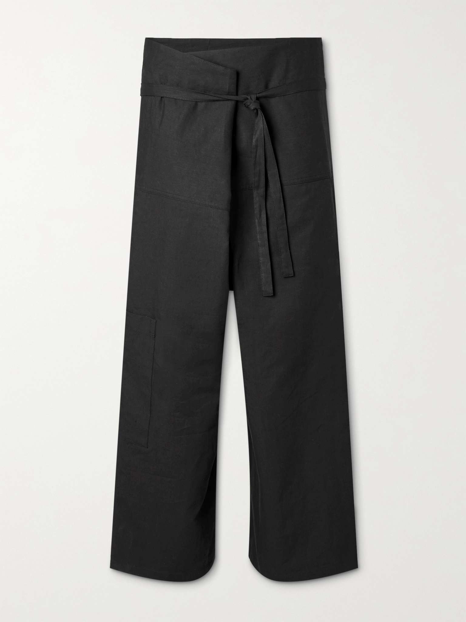 + Paula's Ibiza Wide-Leg Belted Linen and Cotton-Blend Trousers - 1