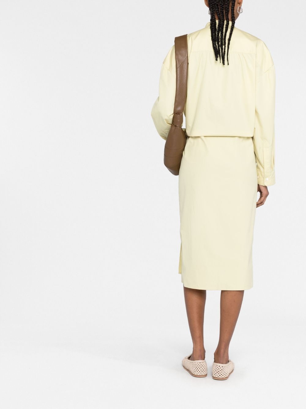 officer-collar wrap shirtdress - 6