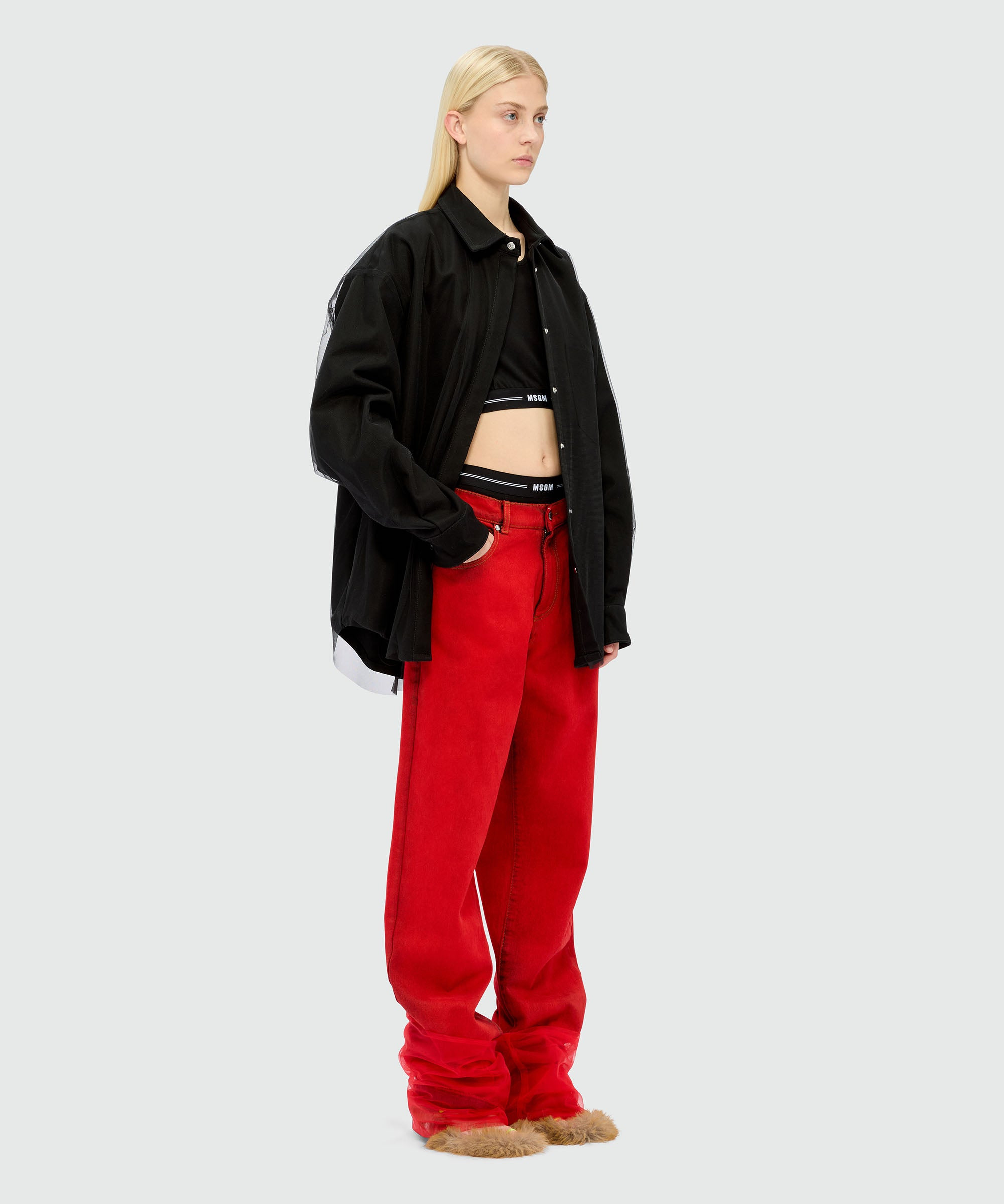MSGM black jersey briefs with elastic - 4