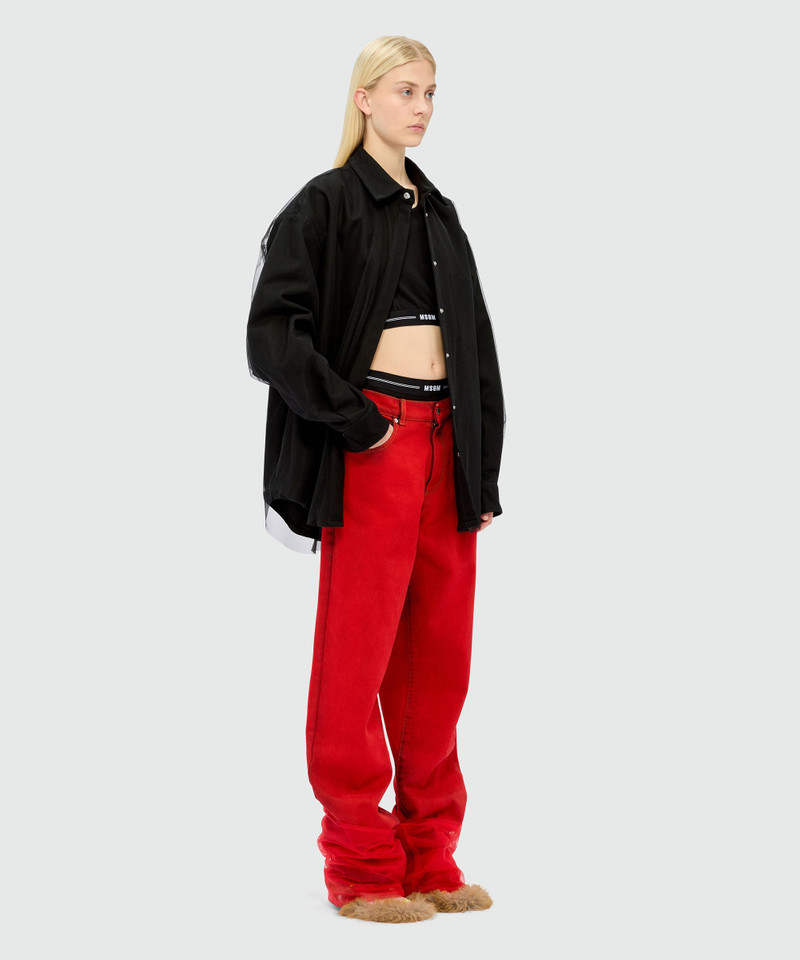 MSGM black jersey briefs with elastic 4