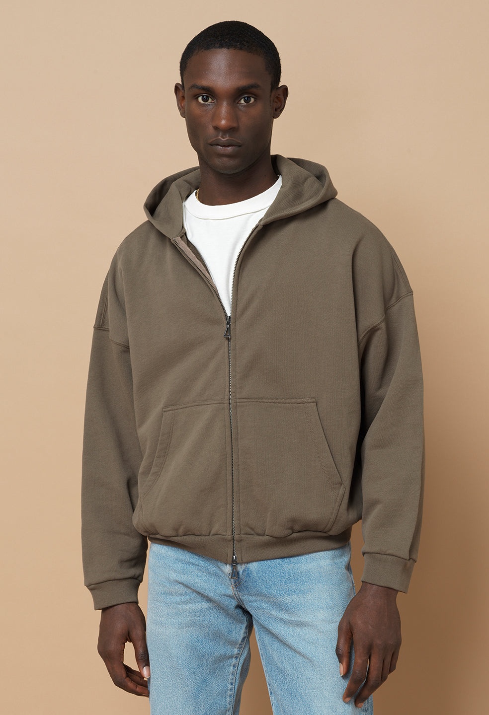 【関税込み】John Elliott グレー Frances フルジップ フーディ Frances Full Zip / Sage