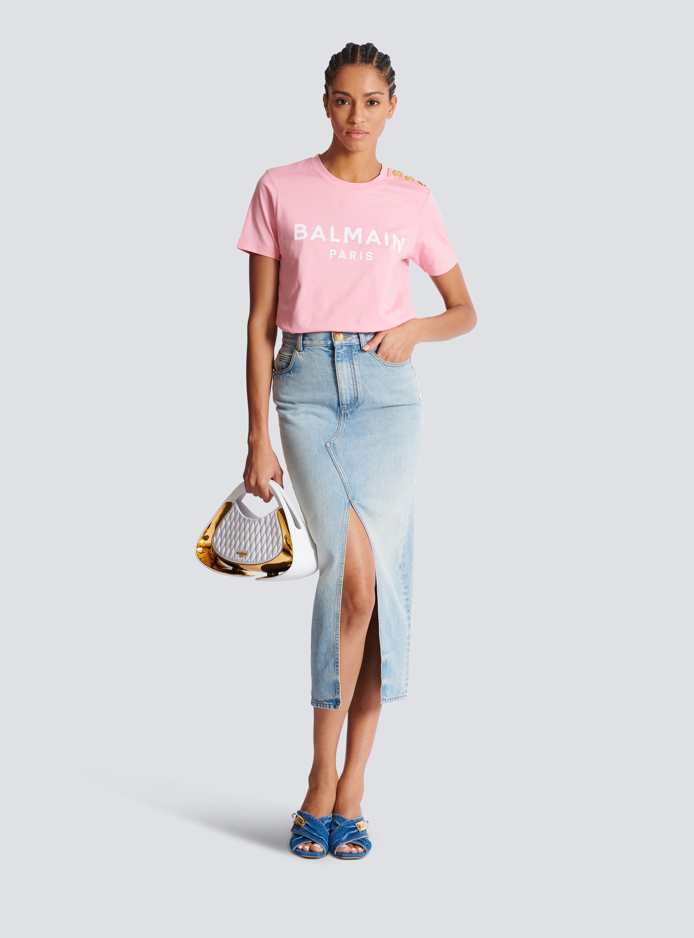 T-shirt with Balmain Paris print - 2