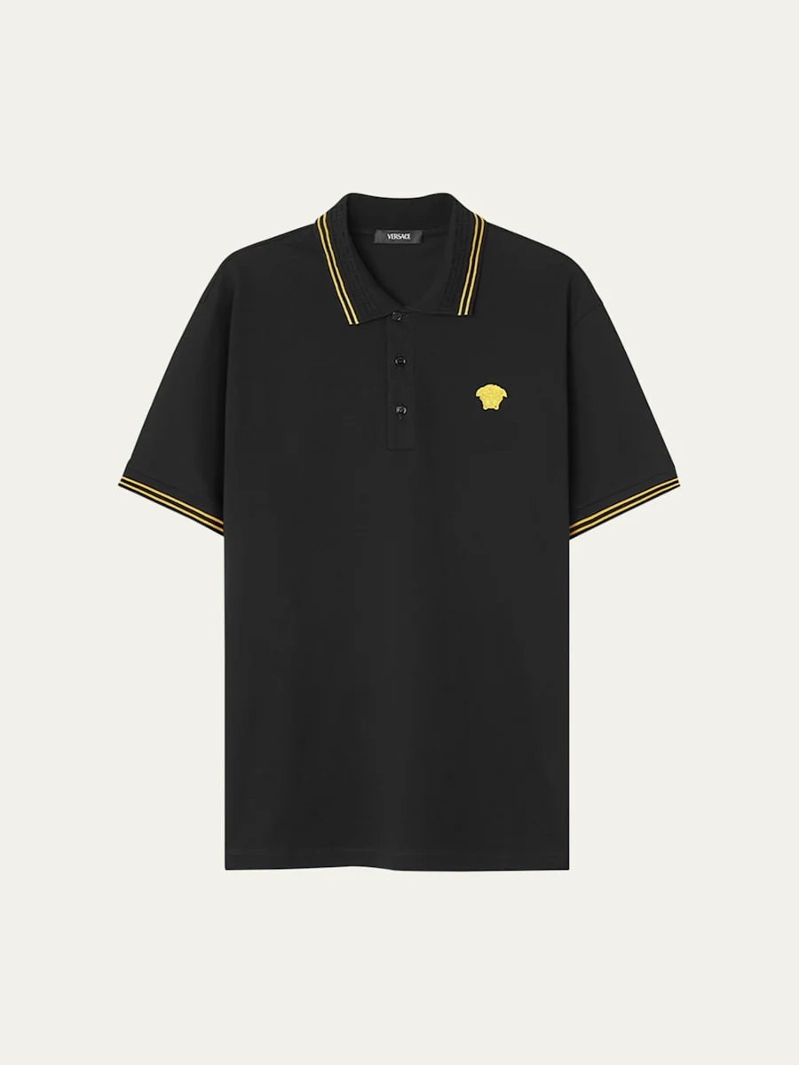 Men's Pop Medusa Tipped Polo Shirt - 1