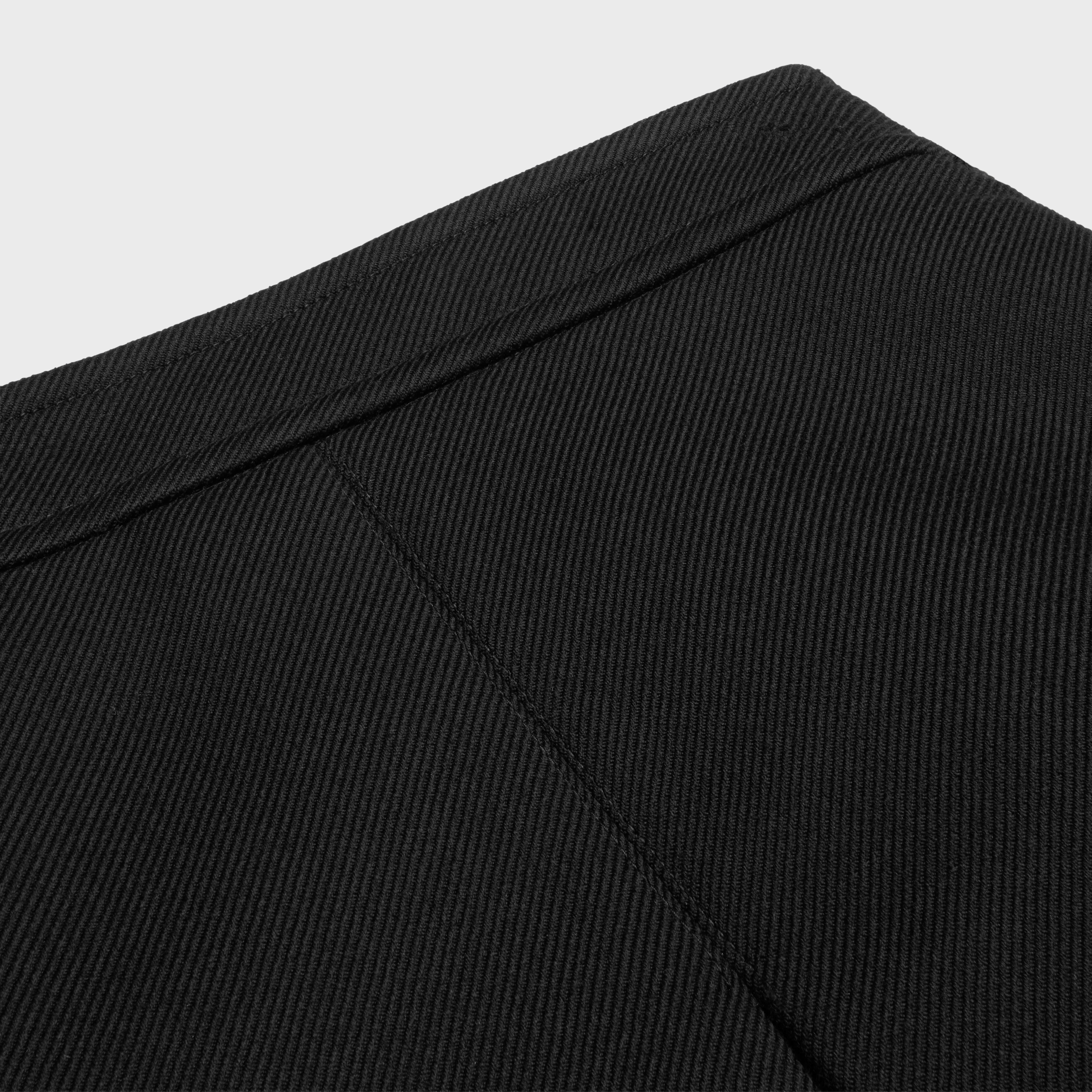 trapeze mini skirt in double faced wool twill - 3