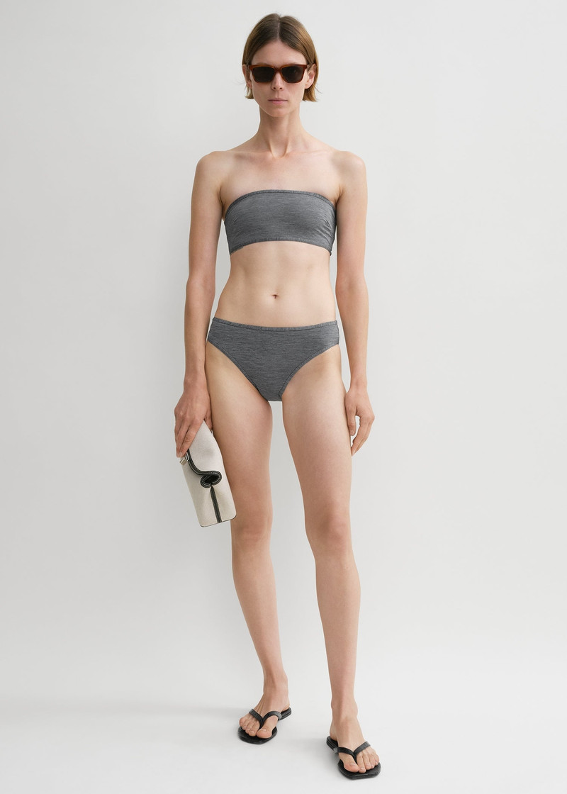 Totême Binding-edge bikini bottoms grey melange outlook