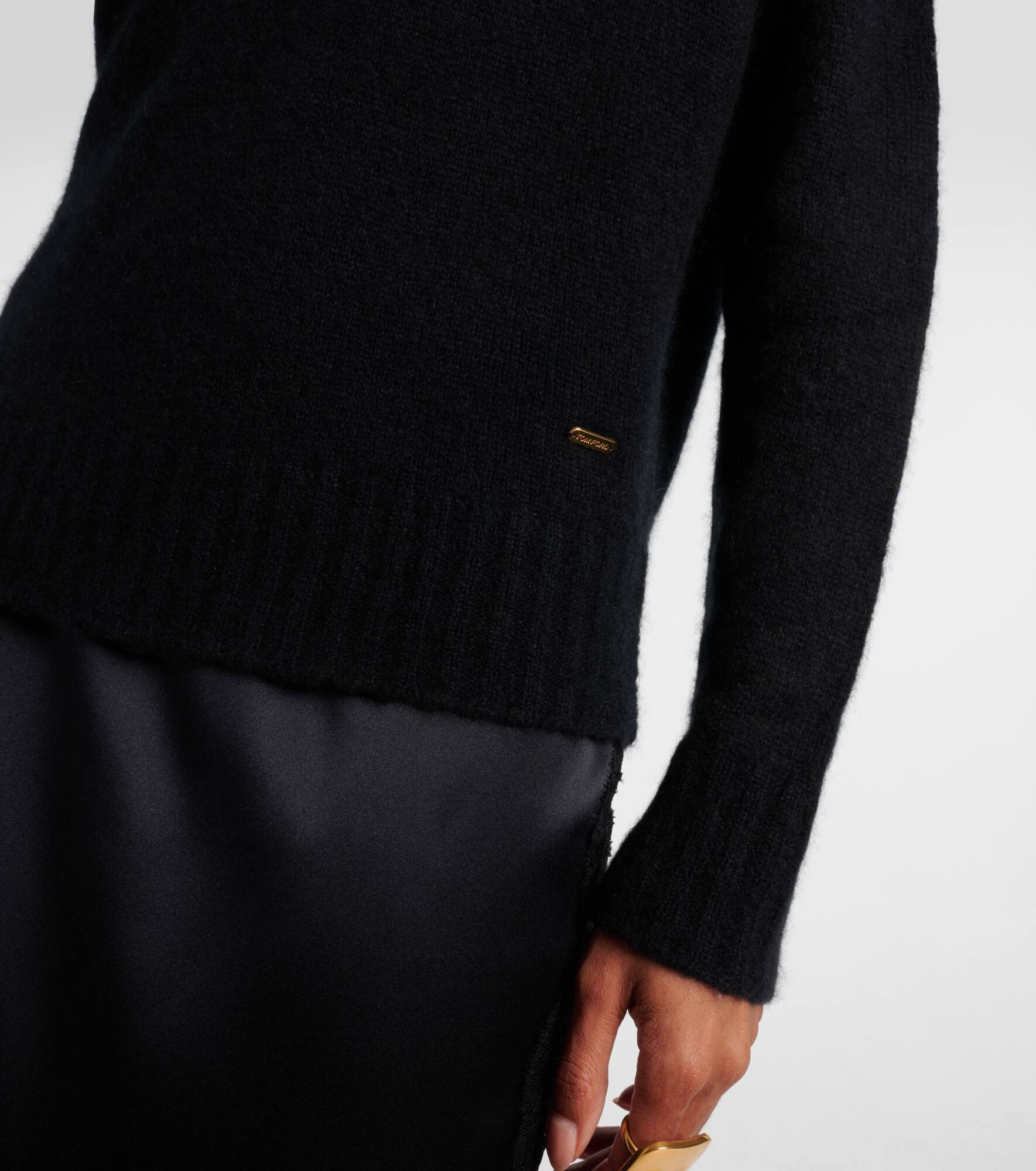 Cashmere and silk polo sweater - 5