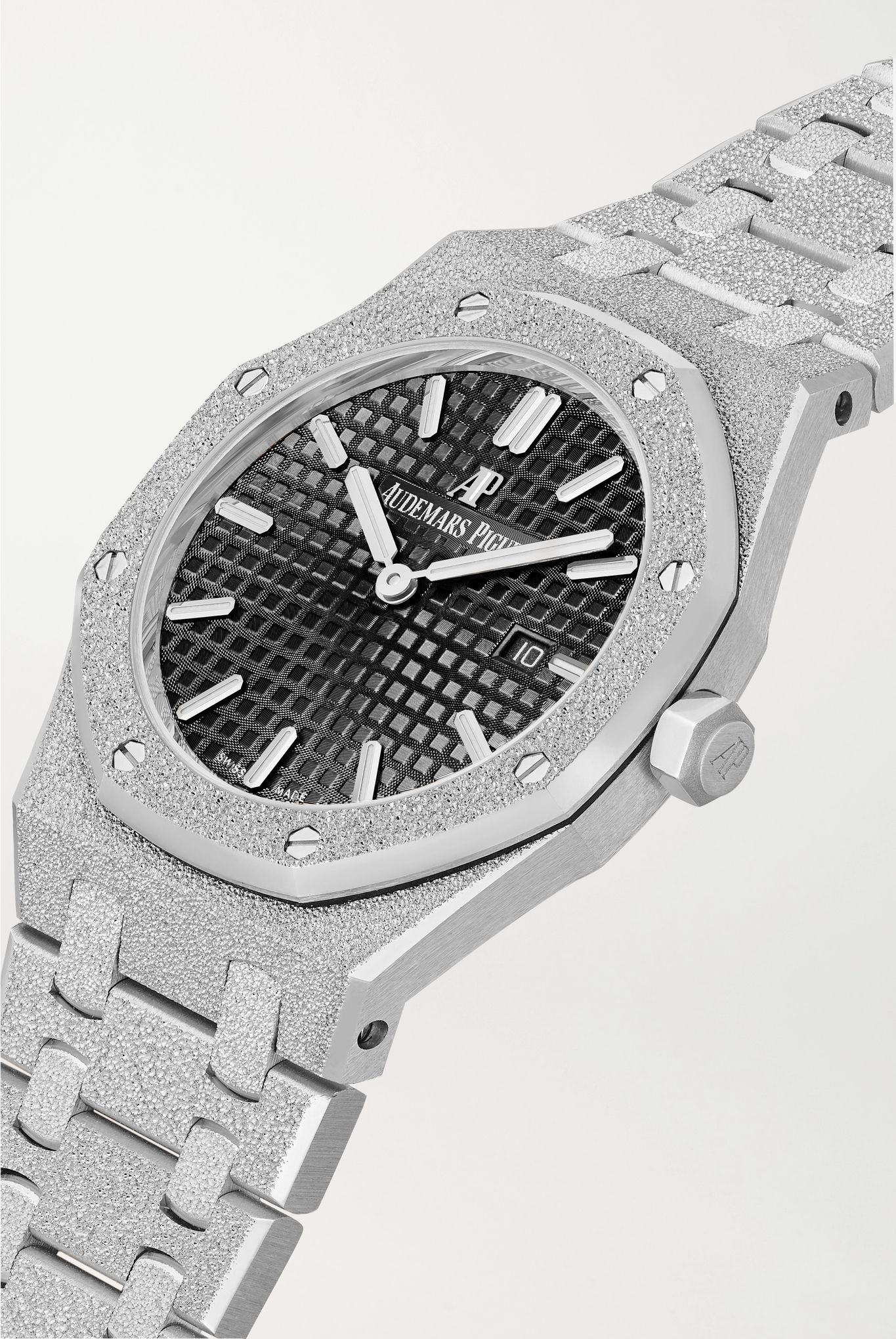 Royal Oak 33mm 18-karat frosted white gold watch - 2