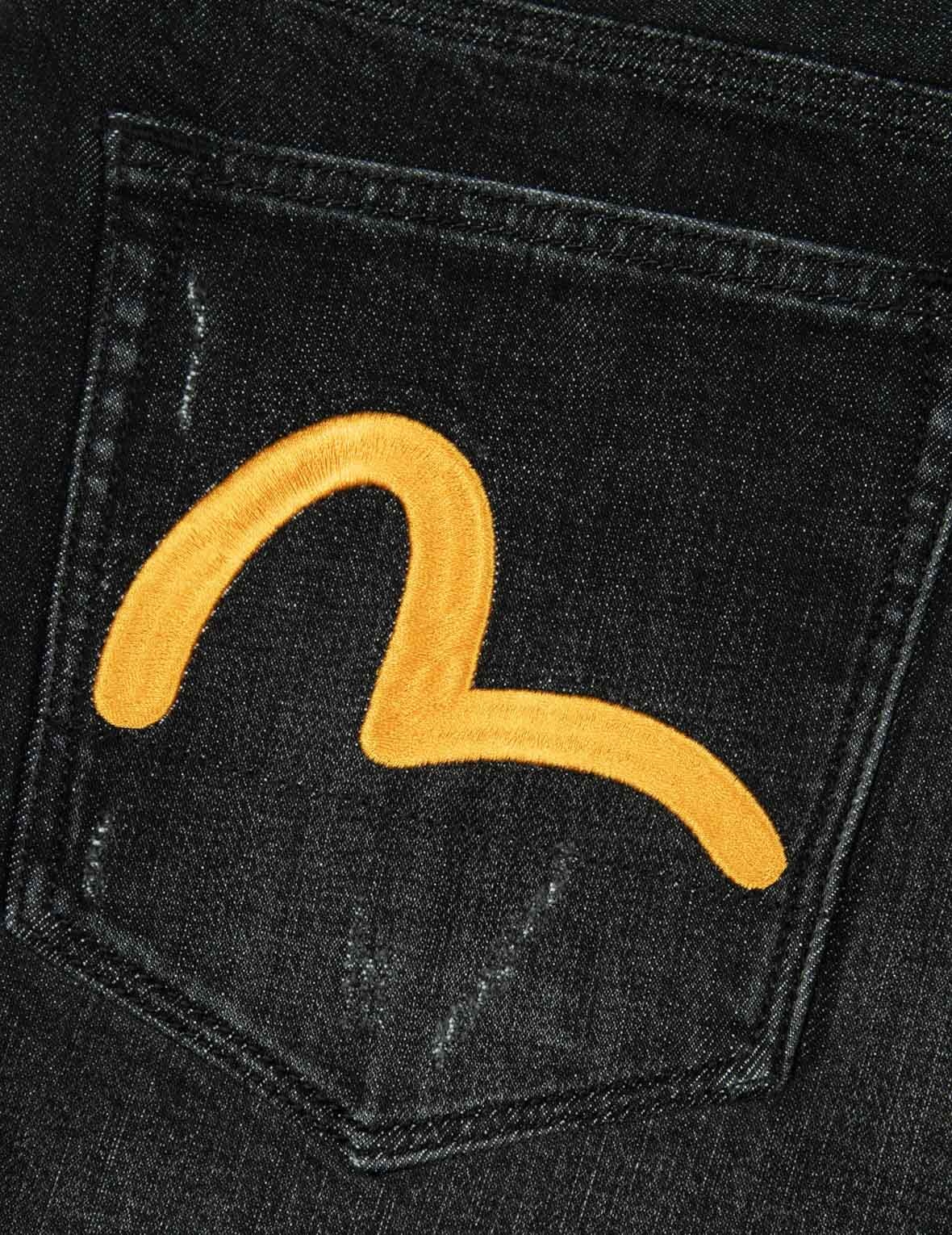 Washed Seagull Embroidery Fashion Fit Jeans - 13