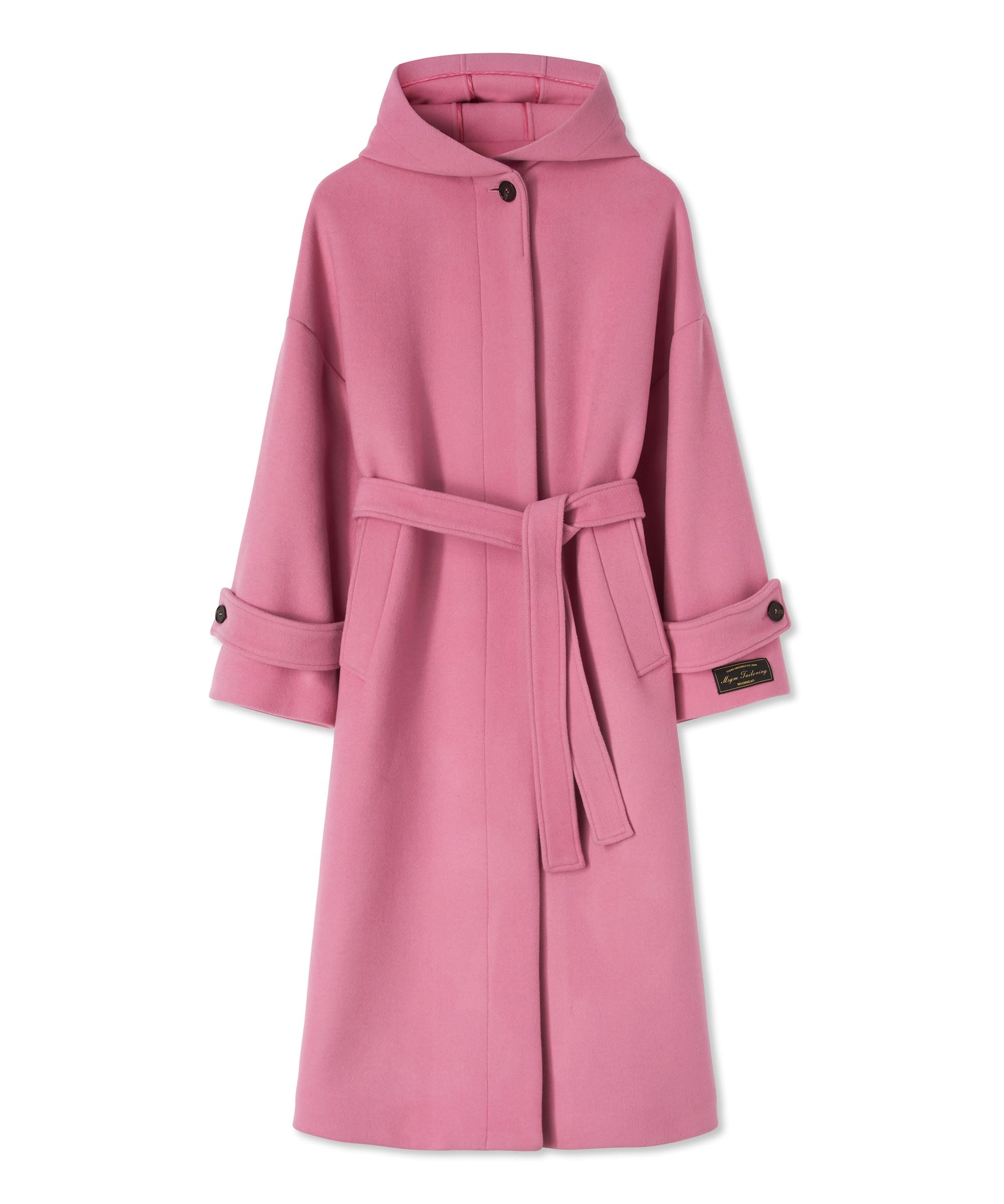 Blended virgin wool coat with "Wool Felt" belt - 1
