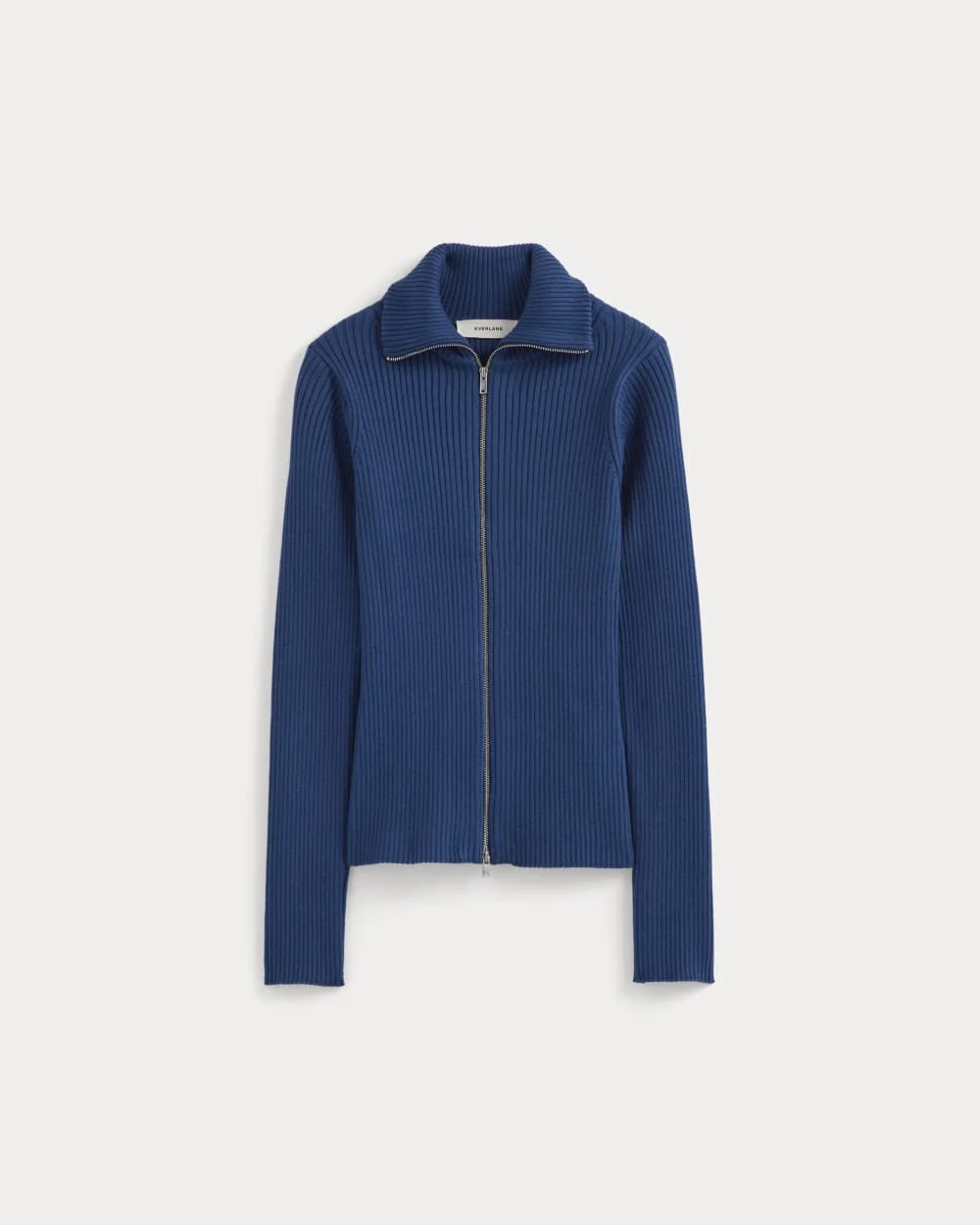 FULL-ZIP RIBBED JACKET IN EVERYDAY COTTON - 1